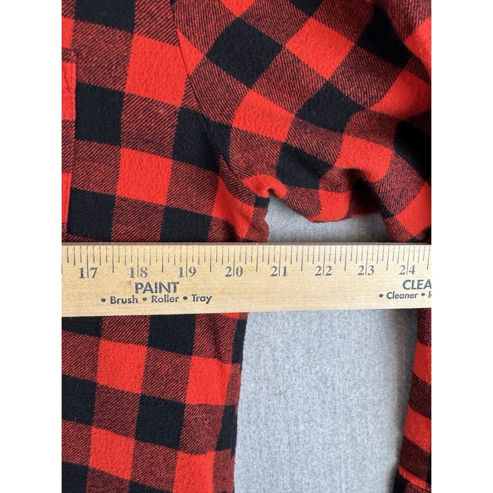 Latuza Buffalo Plaid‎ Flannel Nightgown Dress Red Black Cotton Medium - Picture 13 of 14